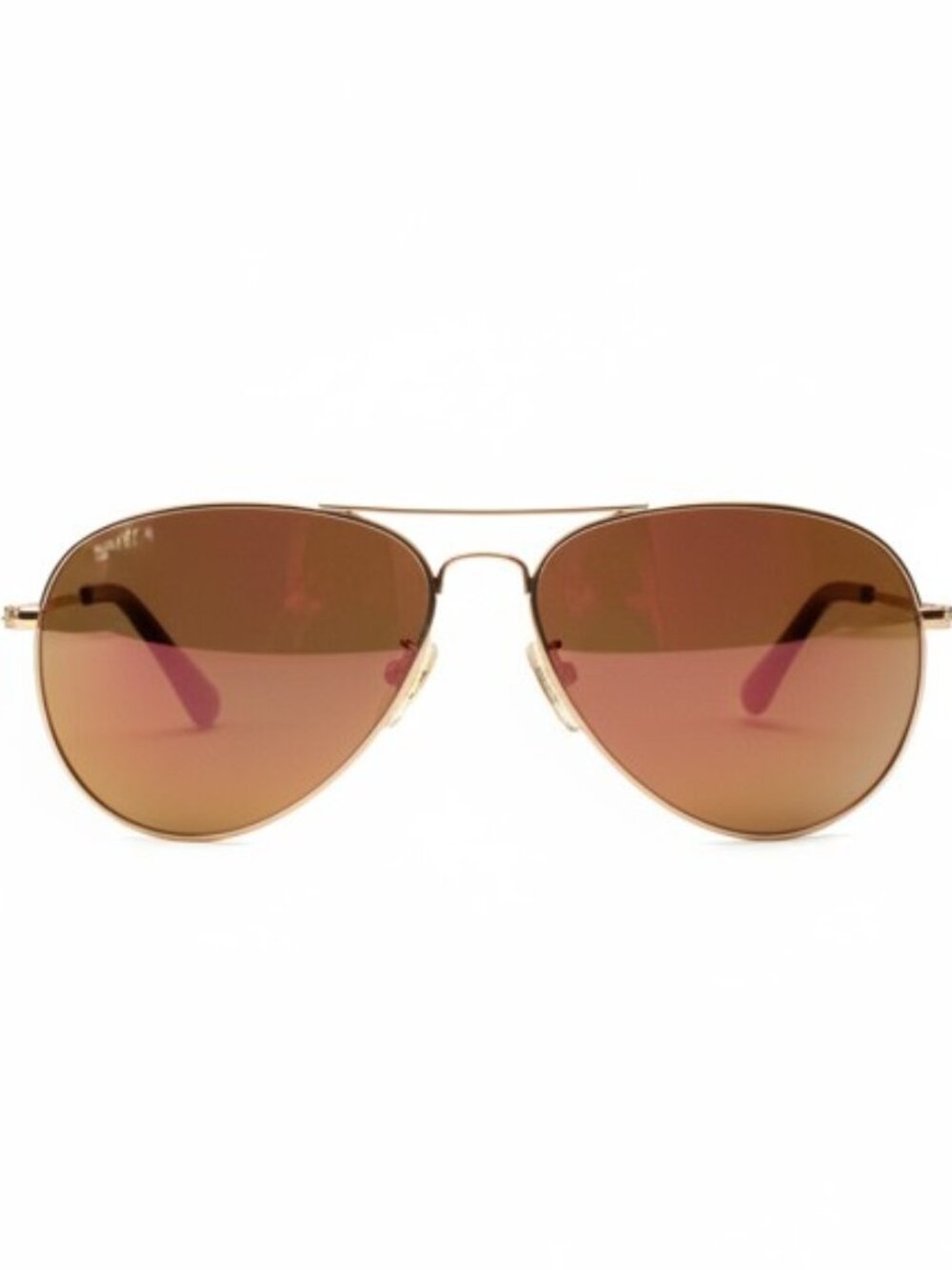 NEW SMITH Optics Langley 2 Rose Gold Polarized Aviator Sunglasses